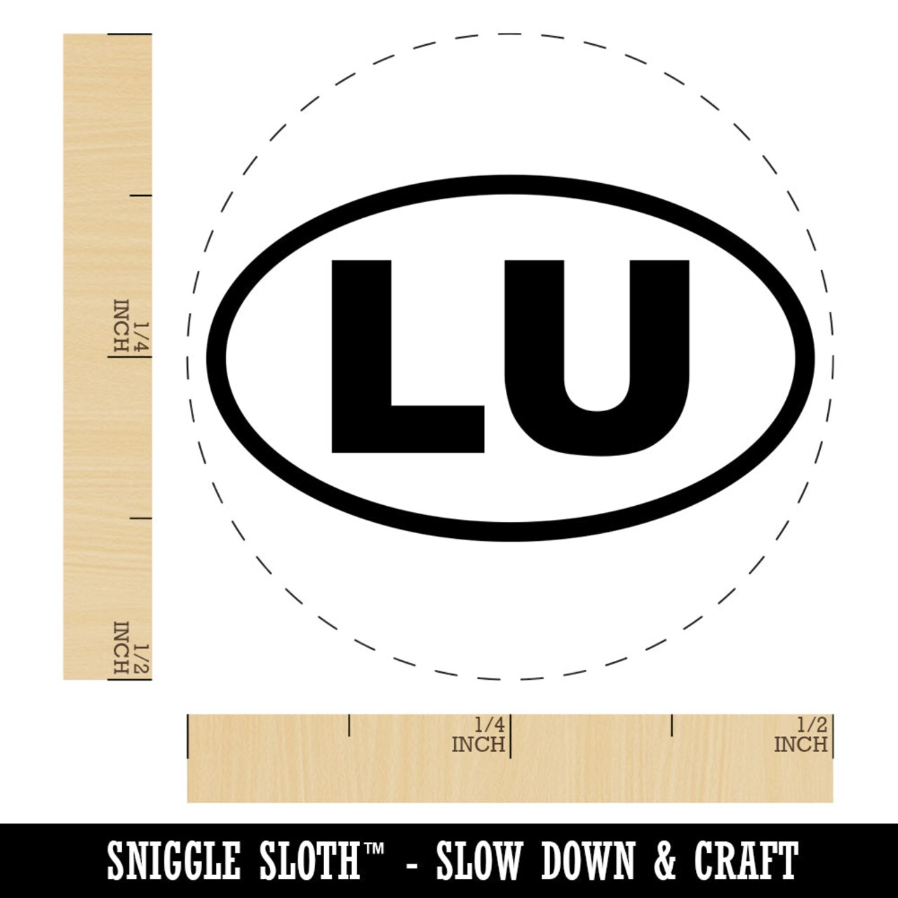 Luxembourg LU Self-Inking Rubber Stamp for Stamping Crafting Planners